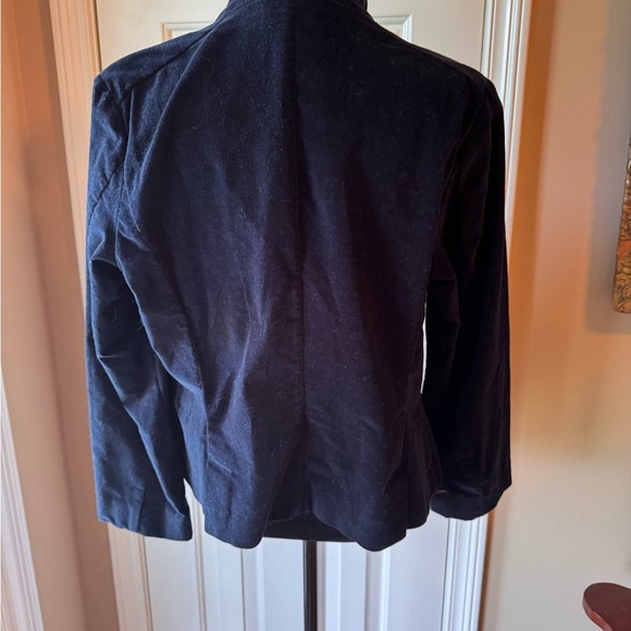 Talbots Vintage Navy Button-Up Velvet style Jacket - Picture 3 of 7